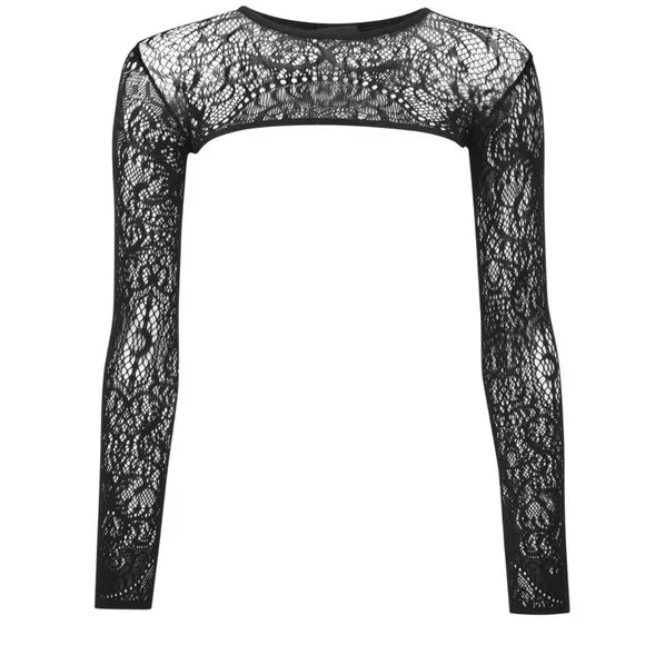 Killstar Sexy Eris Black Lace Bolero XS-M NEW - Picture 3 of 3